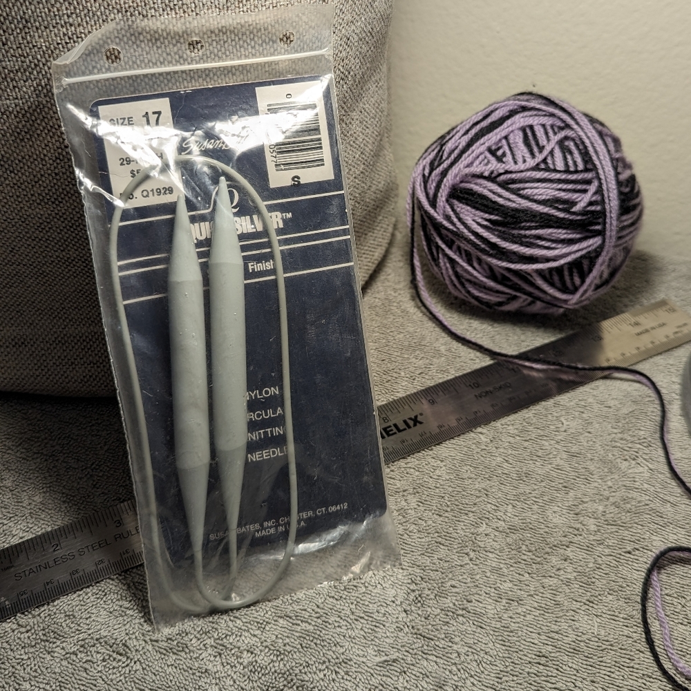 KNITTING NEEDLES Circular Quicksilver US 17/12.75mm Susan Bates 29in